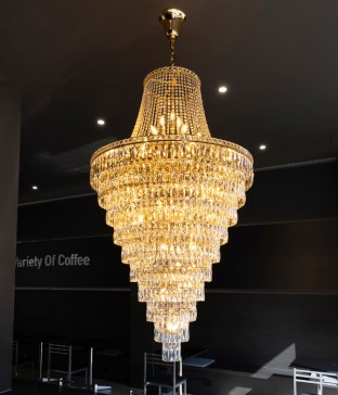 리프 46등 크리스탈샹들리에 화려한조명 샹들리에LED